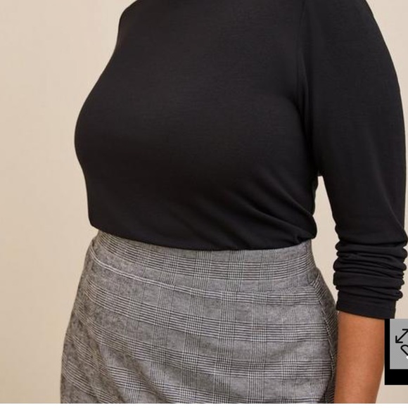 Torrid studio double knitted high waisted mini houndstooth skirt - Picture 3 of 5